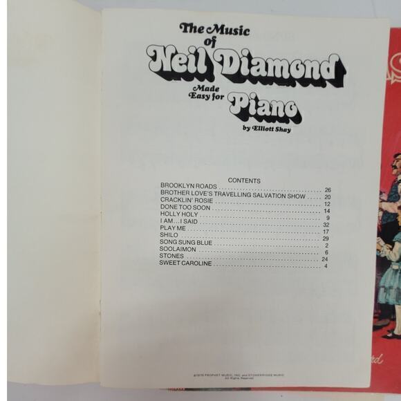 Lot of 5 Vintage Sheet Music ong Books , Phantom of the Opera, Neil Diamond - Picture 3 of 13